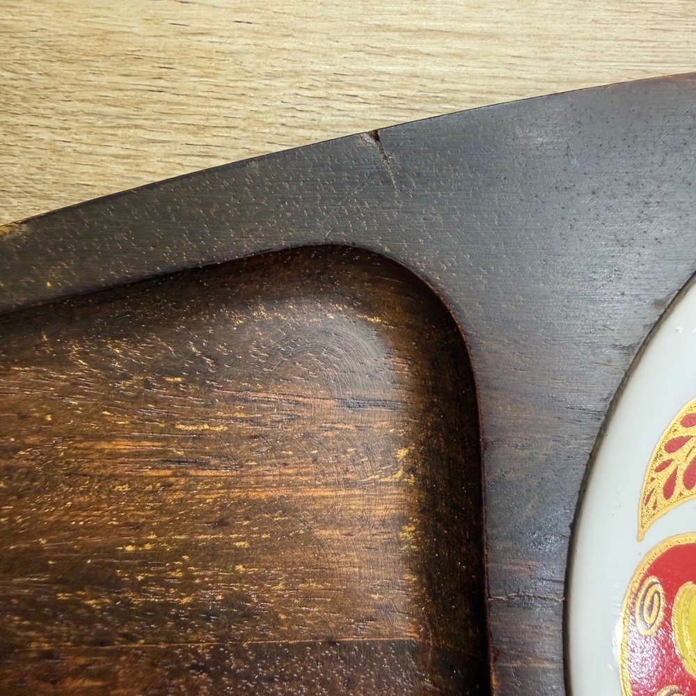 Fred Press Wood Serving Tray Cheese Board Apple Pear Retro Mid Century MCM - Picture 6 of 11